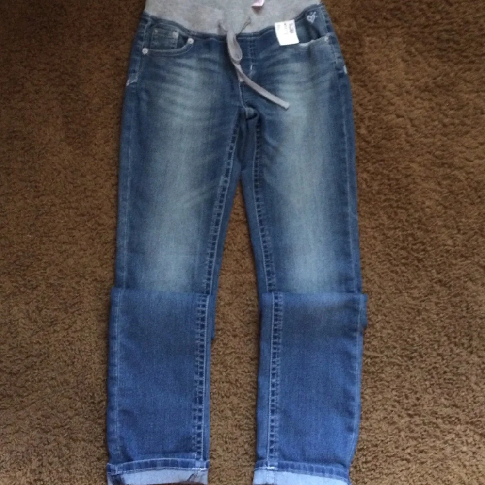 Justice Girls Jean with Roll cuff and Tie Waist